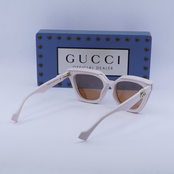 Final Price! Gucci GG1542S 003 Ivory/Clear with Clip-On Brown Sunglasses main image 7